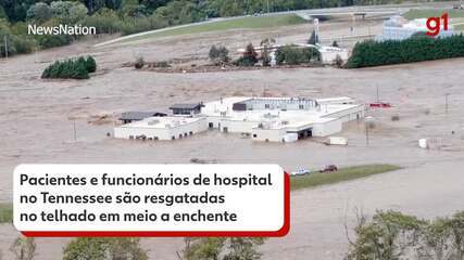 Pacientes e funcionários de hospital no Tennessee são resgatadas no telhado
