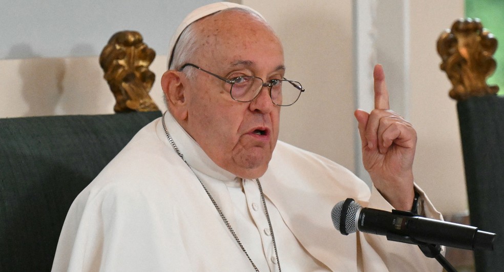 Papa Francisco na Bélgica — Foto: Alberto PIZZOLI / AFP
