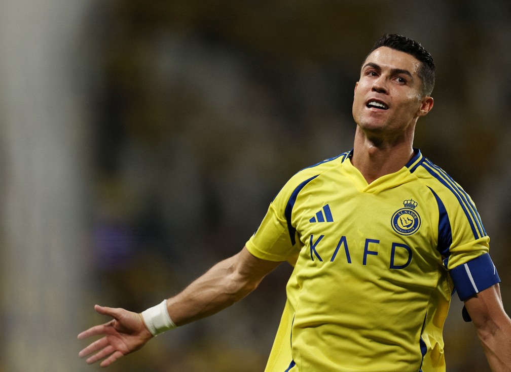 Cristiano Ronaldo em partida pelo Al Nassr. — Foto: Reuters