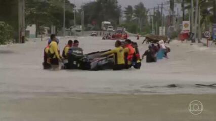 Tempestade mata pessoas nas Filipinas.