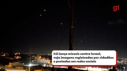 Irã lança mísseis contra Israel; veja imagens registradas por cidadãos e postadas em redes