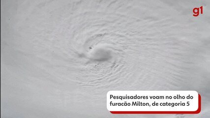 Pesquisadores voam no olho do furacão Milton, de categoria 5