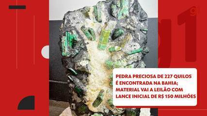 Leilão de pedra preciosa de 227 quilos encontrada na Bahia é adiado