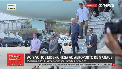Biden chega a Manaus para visita inédita à Amazônia Biden chega a Manaus para visita inédita à Amazônia