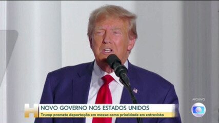 Donald Trump promete deportação em massa como prioridade em primeira entrevista depois de eleito