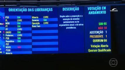 Senado aprova texto-base de projeto com regras para uso de emendas parlamentares