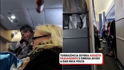 Turbulência severa assusta passageiros e obriga avião a dar meia volta Turbulência severa assusta passageiros e obriga avião a dar meia volta