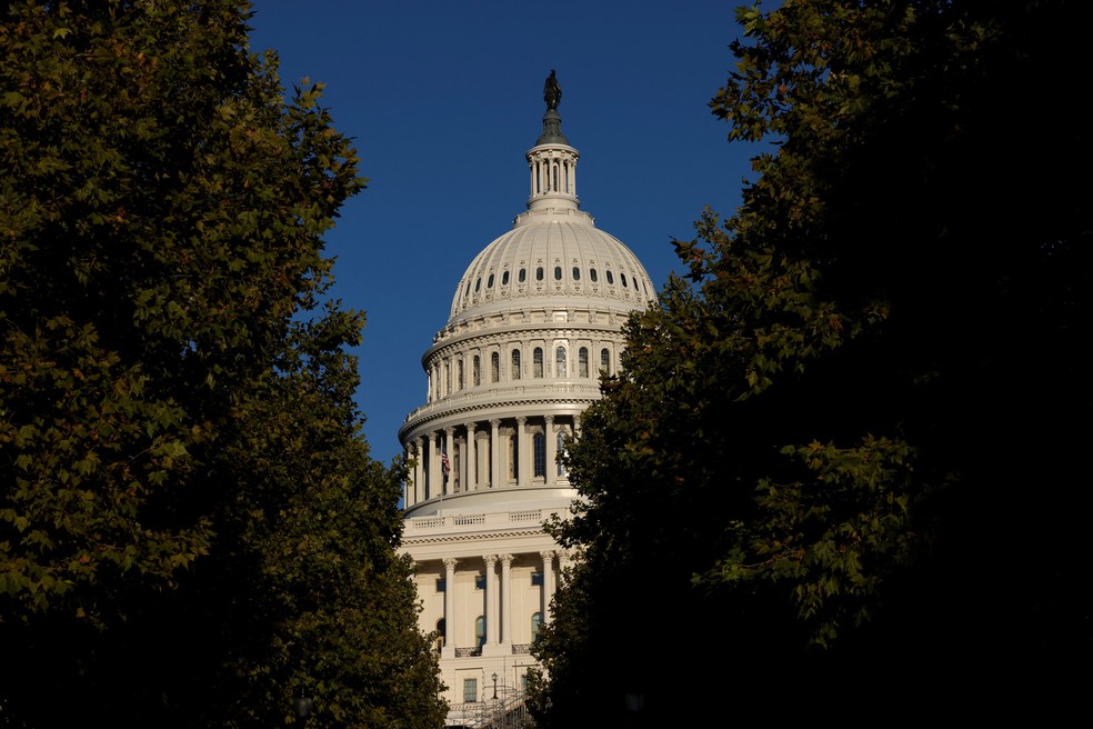 O Capitólio dos EUA, em Washington, no dia 21 de outubro de 2024 — Foto: REUTERS/Kevin Mohatt