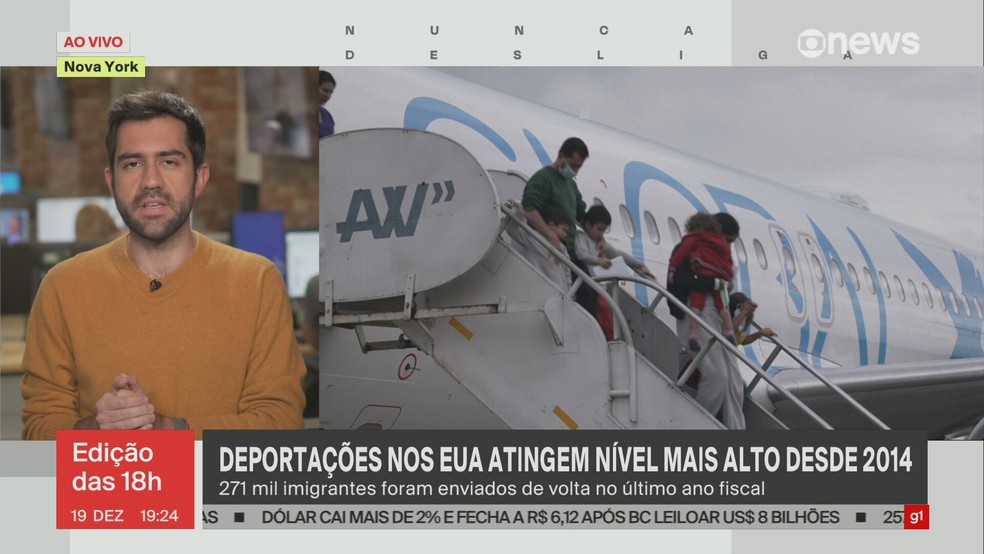 Deportações nos EUA atingem nível mais alto desde 2014 — Foto: Reprodução/GloboNews