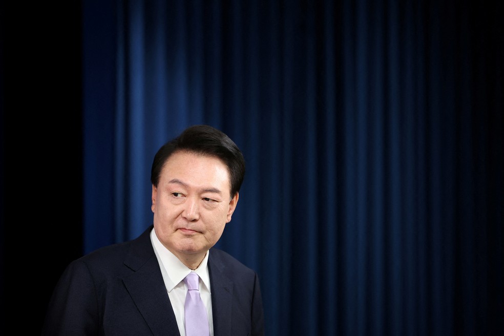 Presidente da Coreia do Sul, Yoon Suk Yeol, em foto de arquivo — Foto: Reuters/Kim Hong-Ji/Pool/File Photo