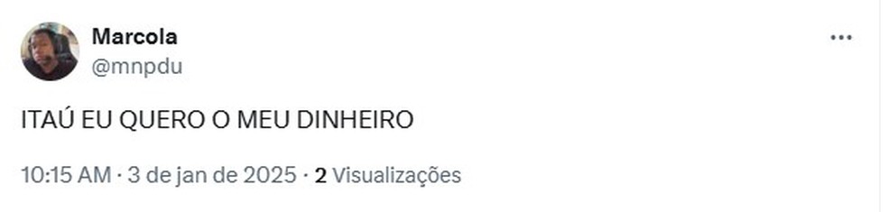 -- — Foto: Reprodução/X