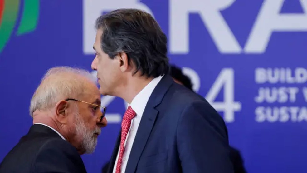 Lula e Haddad colocaram taxação dos mais ricos como prioridade do Brasil no G20 — Foto: Adriano Machado/Reuters