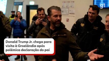 Donald Trump Jr. chega para visita à Groelândia após polêmica declaração do pai Donald Trump Jr. chega para visita à Groelândia após polêmica declaração do pai