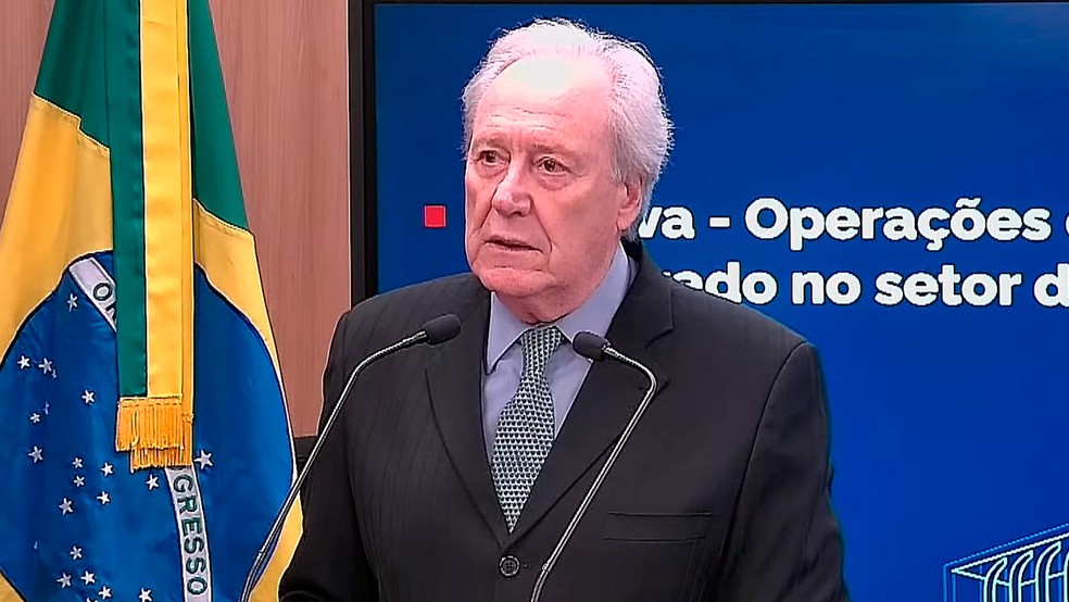 O ministro da Justiça, Ricardo Lewandowski, fala sobre megaoperação contra o PCC — Foto: Reprodução