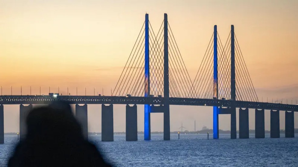 A ponte de Öresund conecta a Dinamarca e a Suécia há 25 anos — Foto: Getty Images via BBC