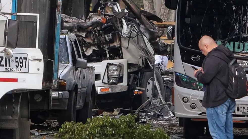 O ataque em Cali acontece dois meses após uma onda mortal de ataques na mesma cidade. — Foto: Iusef Samir Rojas/AFP/Getty Images via BBC