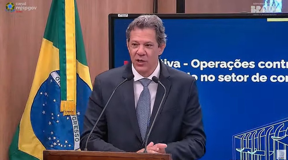 Haddad fala sobre megaoperação contra o PCC — Foto: Reprodução