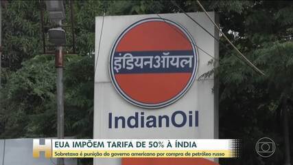 Tarifas americanas sobre importações da Índia sobem para 50% Tarifas americanas sobre importações da Índia sobem para 50%