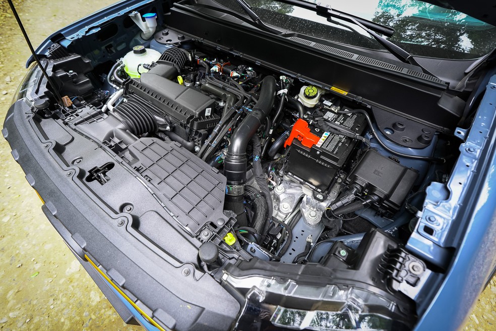 Motor da Ford Maverick Tremor 2026 — Foto: Fabio Tito/g1