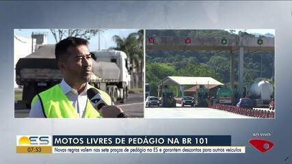 Motos estão livres de pedágio na BR-101 Motos estão livres de pedágio na BR-101