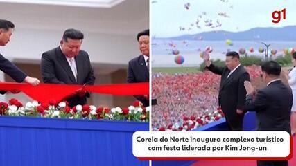 Coreia do Norte inaugura complexo turístico com festa liderada por Kim Jong-un Coreia do Norte inaugura complexo turístico com festa liderada por Kim Jong-un