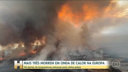 Mais três pessoas morrem em incêndios florestais causados por onda de calor na Europa