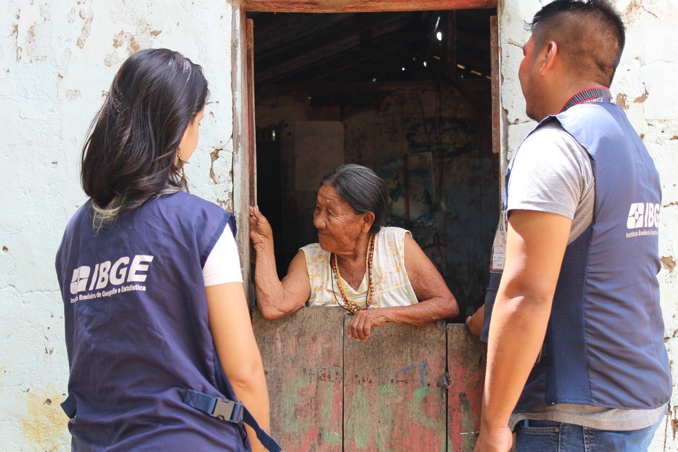 Servidores do IBGE em Roraima — Foto: Samantha Rufino/g1 RR