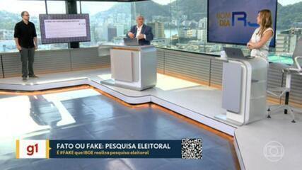É #FAKE que IBGE está realizando pesquisa eleitoral É #FAKE que IBGE está realizando pesquisa eleitoral