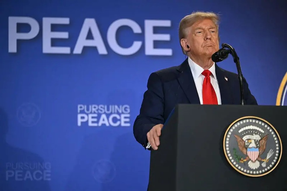 Presidente dos Estados Unidos, Donald Trump. — Foto: Andrew Caballero-Reynolds/AFP/Getty Images via BBC