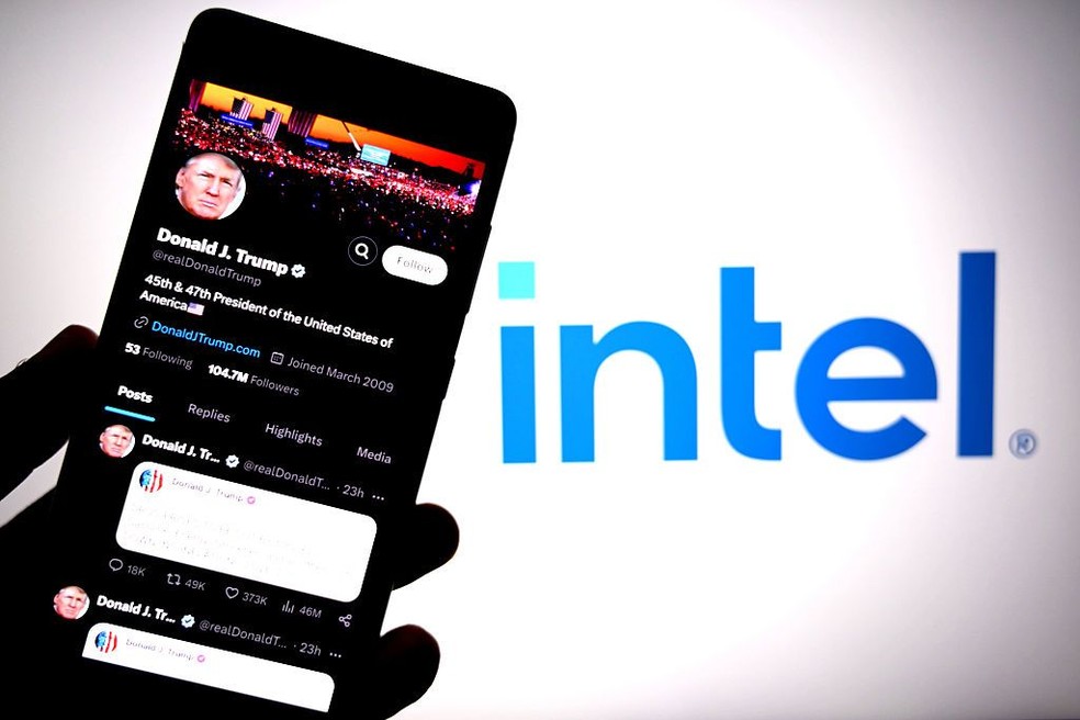 Donald Trump e Intel — Foto: BBC/Getty Images