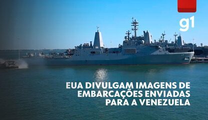 EUA divulgam imagens de embarcações enviadas para a costa da Venezuela EUA divulgam imagens de embarcações enviadas para a costa da Venezuela