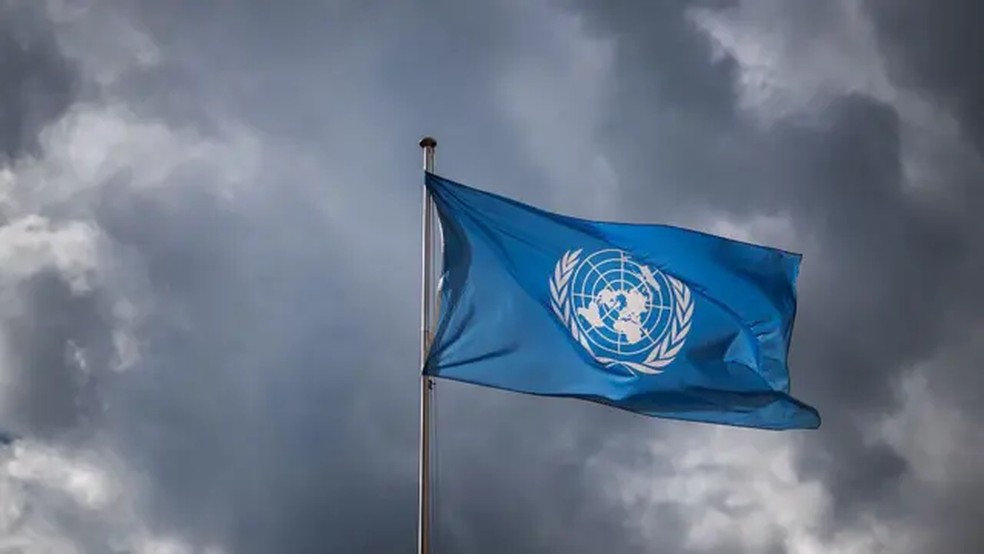 Bandeira das Nações Unidas (ONU) — Foto: Getty Images via BBC