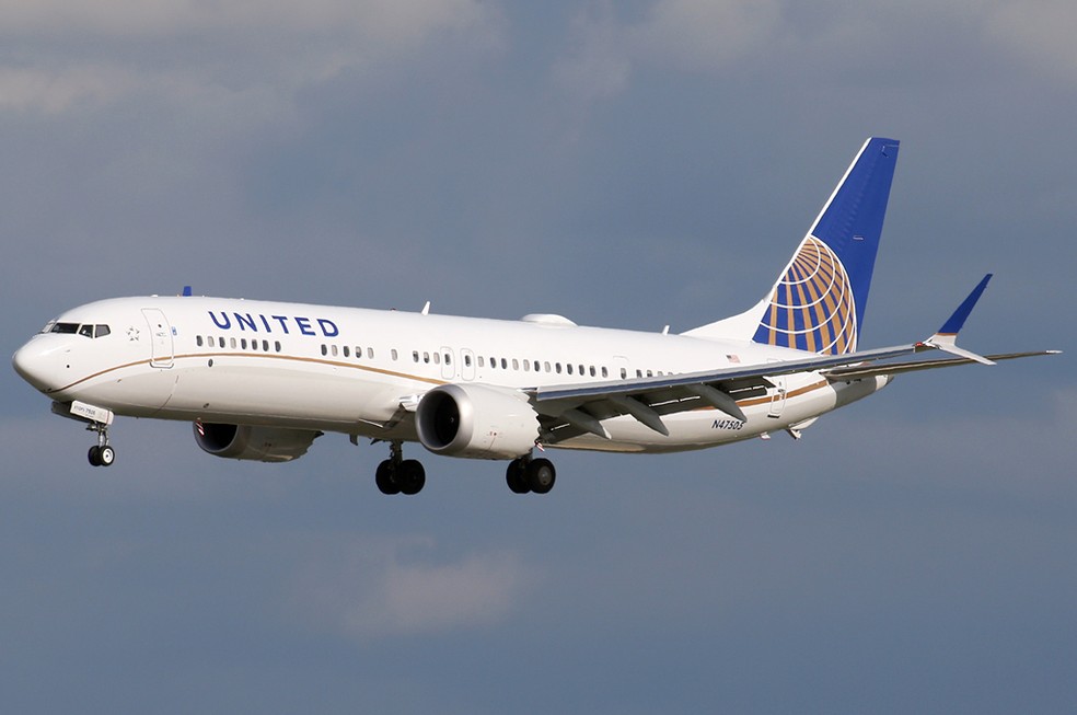 Imagem de um Boeing da United Airlines — Foto: Konstantin von Wedelstaedt/Wikipedia Commons