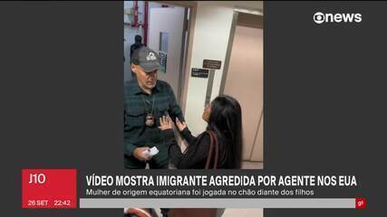 Vídeo mostra imigrante agredida por agente nos EUA