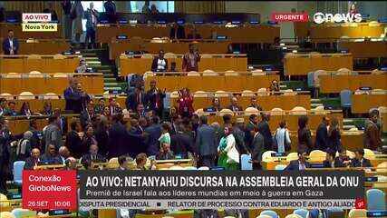 Delegações esvaziam assembleia da ONU antes de discurso de Netanyahu