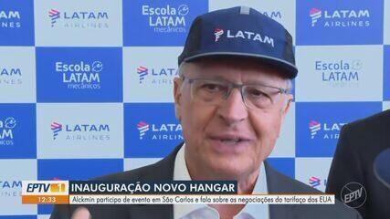 Alckmin participa de evento em São Carlos e fala sobre as negociações do tarifaço dos EUA