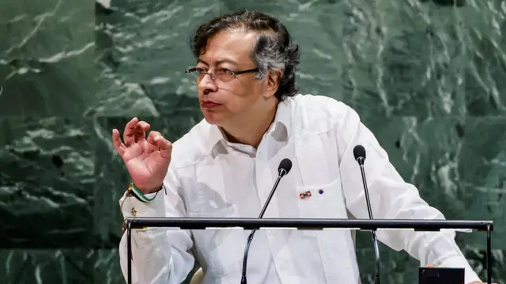 Gustavo Petro esteve em Nova York para encontro da Assembleia da ONU — Foto: Reuters/BBC