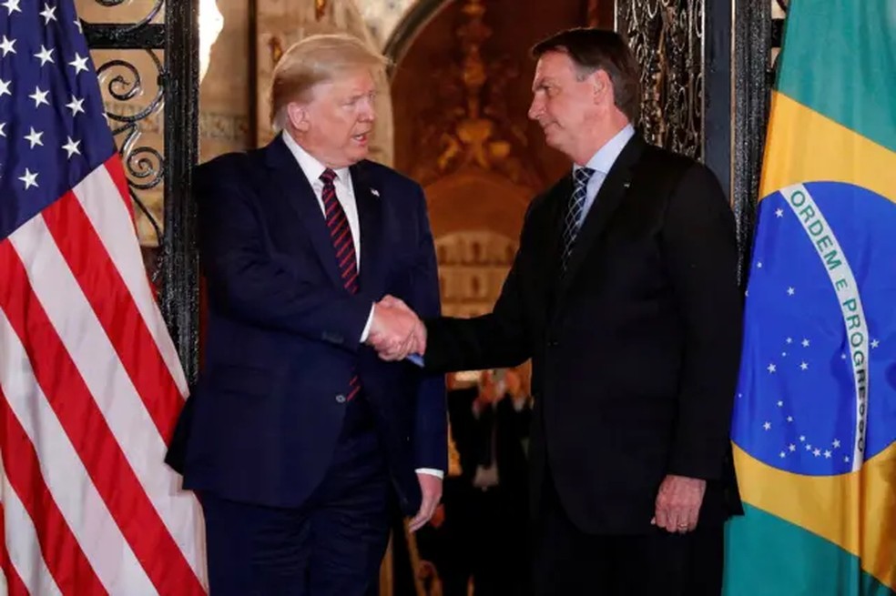Donald Trump e Jair Bolsonaro — Foto: EPA via BBC