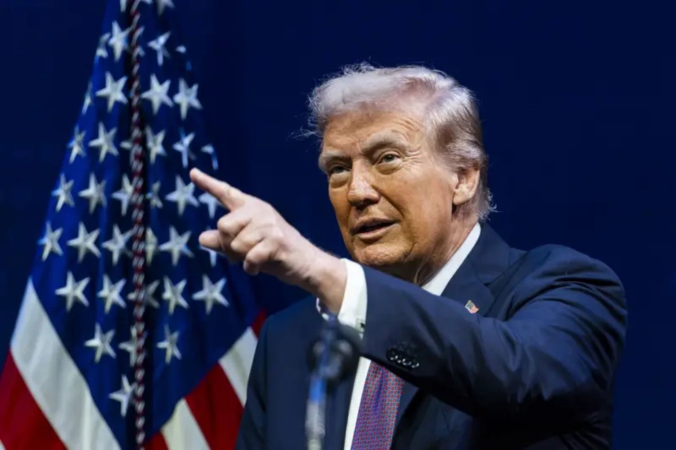 O presidente dos Estados Unidos, Donald Trump — Foto: JIM LO SCALZO/POOL/EPA/Shutterstock via BBC