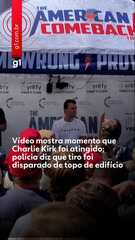 Vídeo mostra momento que Charlie Kirk foi atingido Vídeo mostra momento que Charlie Kirk foi atingido