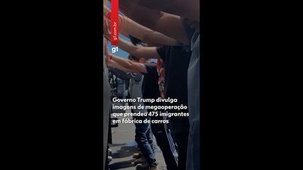 Governo Trump divulga imagens de megaoperação que prendeu 475 imigrantes em fábrica Governo Trump divulga imagens de megaoperação que prendeu 475 imigrantes em fábrica