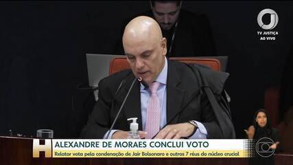Moraes vota para condenar Jair Bolsonaro e outros sete réus por tentativa de golpe de Estado