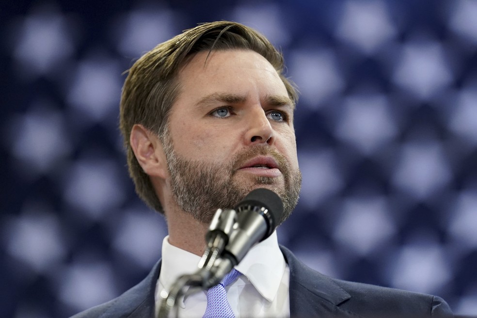 Vice-presidente dos Estados Unidos, J. D. Vance — Foto: Matt Freed/AP
