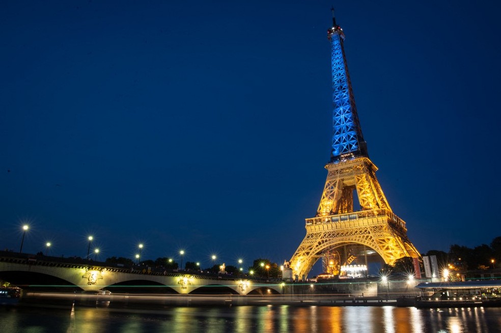 Torre Eiffel, em Paris, em 9 de maio de 2022 — Foto: AFP