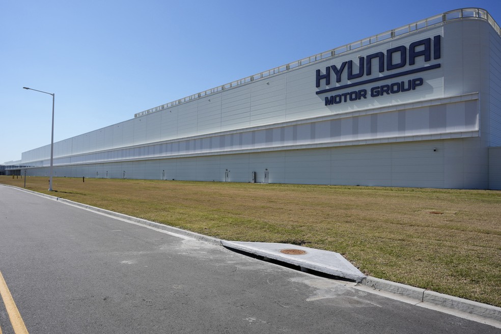 Fábrica da Hyundai na Geórgia, nos EUA — Foto: AP Photo/Mike Stewart, File
