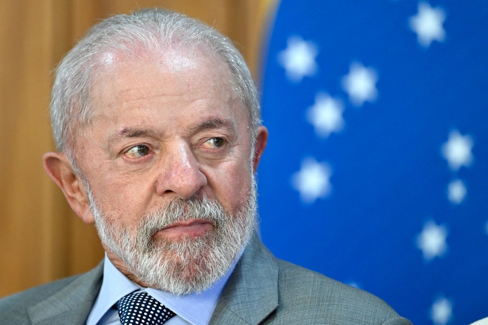 Lula no Planalto em 14 de julho de 2025 — Foto: EVARISTO SA / AFP
