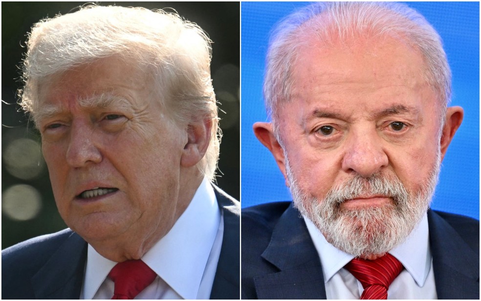Trump e Lula — Foto: AFP