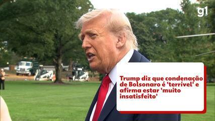 Trump diz que condenação de Bolsonaro é 'terrível' e afirma estar 'muito insatisfeito'
