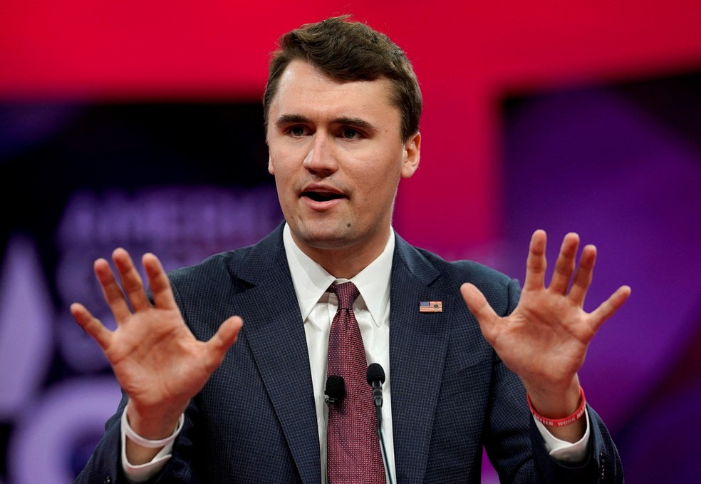 Charlie Kirk em conferência de Maryland, nos EUA, em 2019 — Foto: Kevin Lamarque/Reuters