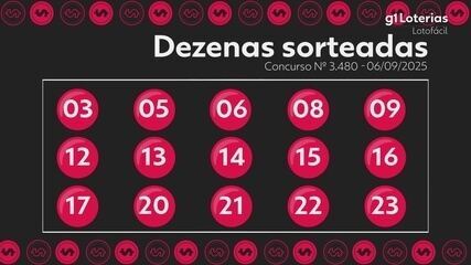 G1 | Loterias - Lotofácil 3480 G1 | Loterias - Lotofácil 3480